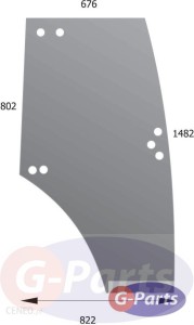 Szyba drzwi lewe Zetor 53369092