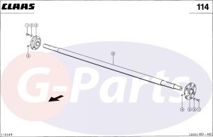 Wał pośredni Claas 