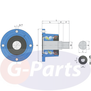 Piasta bezobsługowa  agregatu 4x98 Lemken KOCKERLING MASCHIO GASPARDO